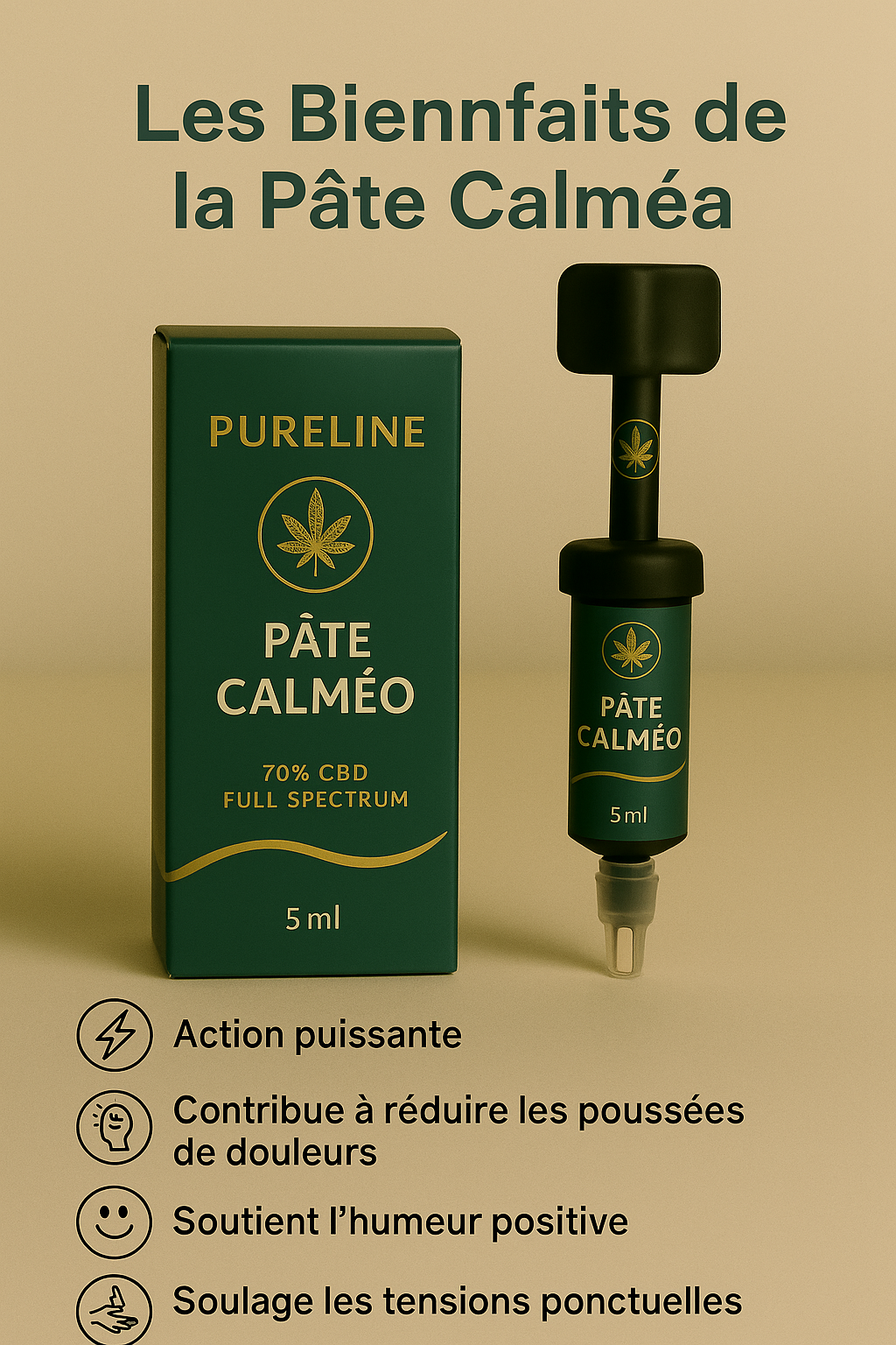 PURELINE – Pâte Calméo 70% CBD Full Spectrum